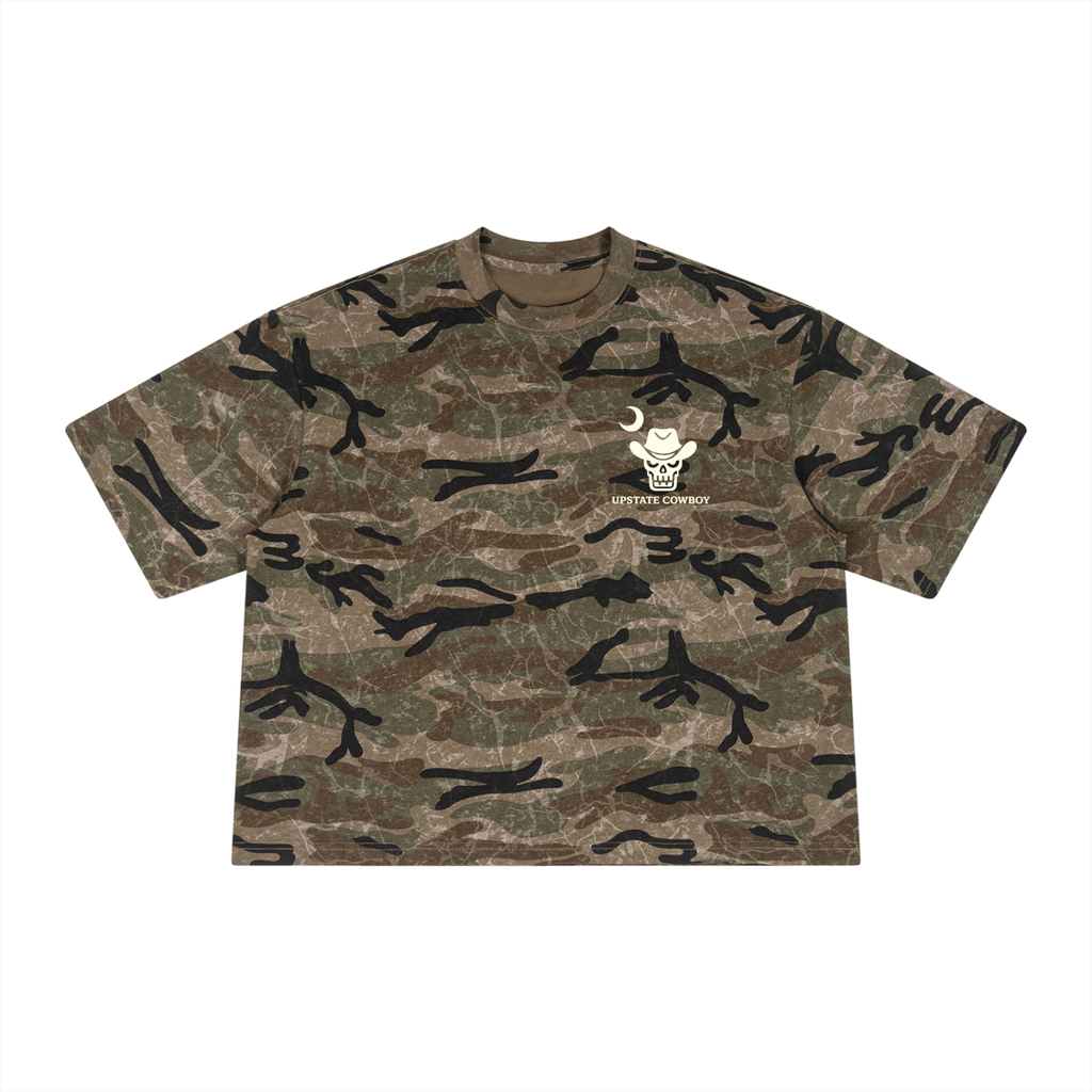 Unisex Boxy Camo Print T-Shirt