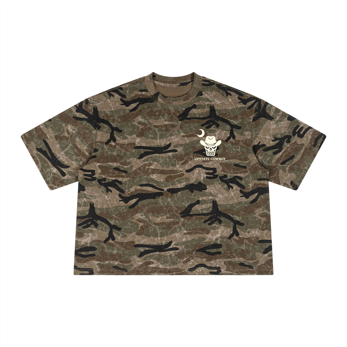 Unisex Boxy Camo Print T-Shirt