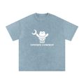 Snow Washed Oversized Cotton T-Shirt