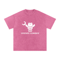 Snow Washed Oversized Cotton T-Shirt