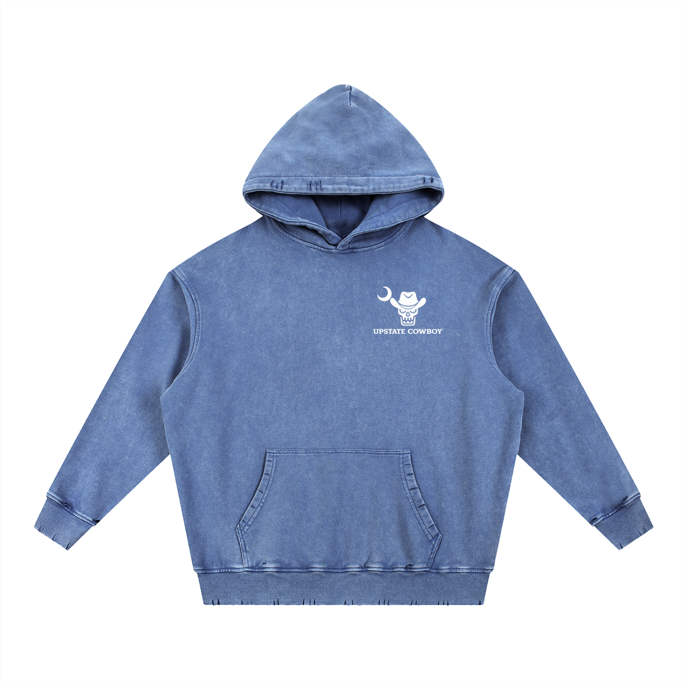 Snow Wash Hand-Frayed Heavyweight  Hoodie