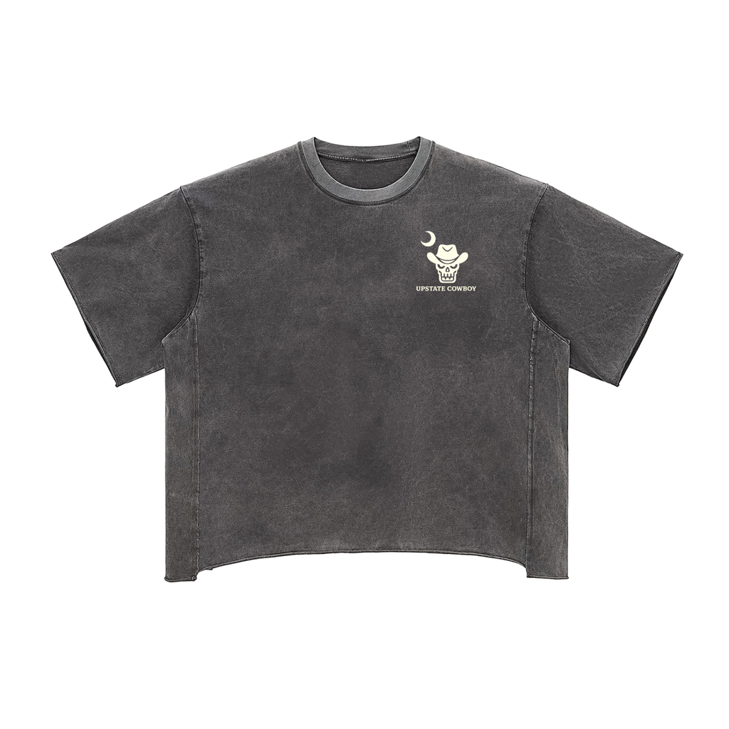 Raw Edge Snow Washed Boxy T-Shirt