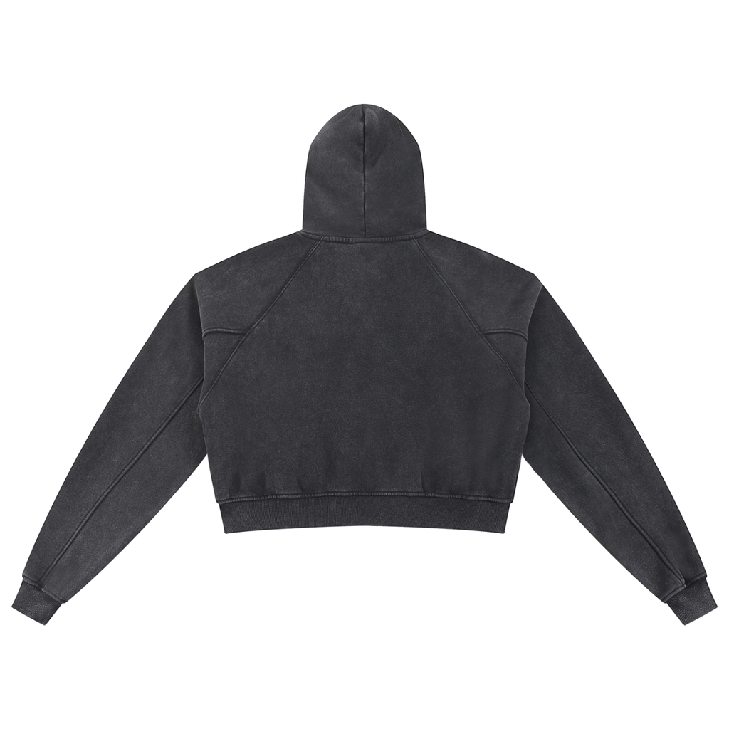 Upstate Cowboy Snow Wash Cropped Hoodie