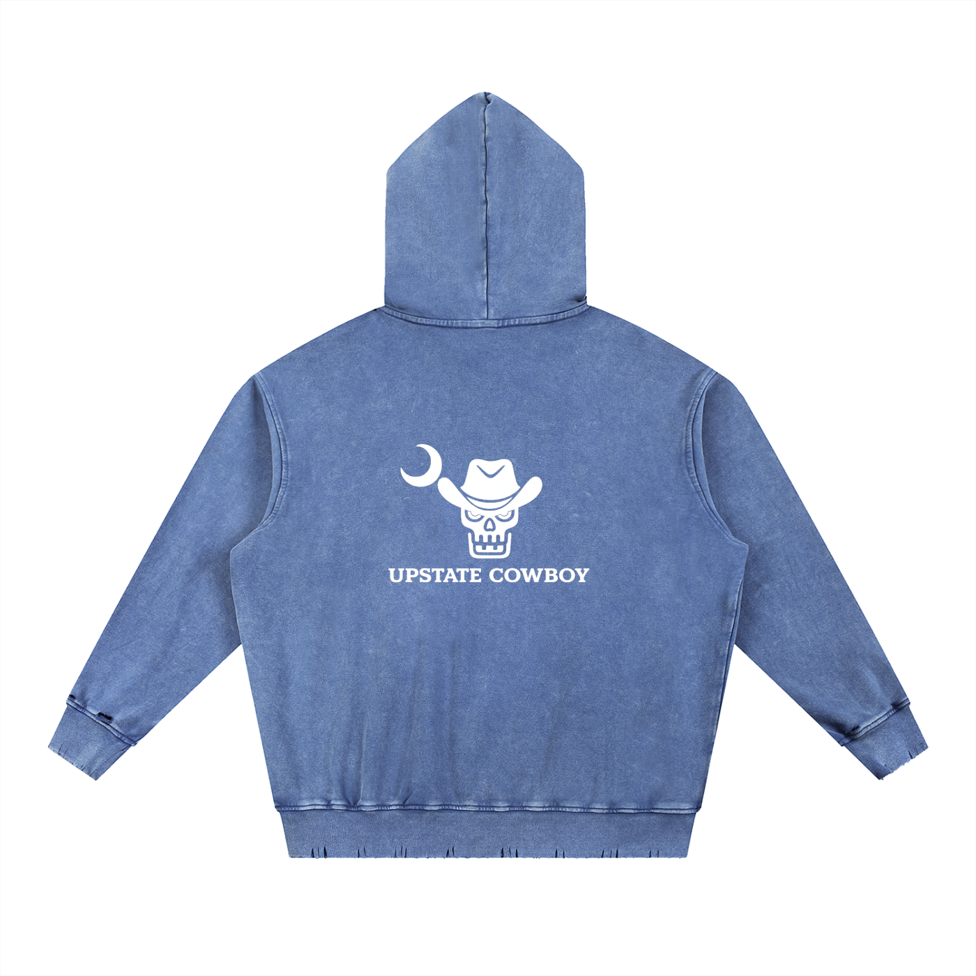 Snow Wash Hand-Frayed Heavyweight  Hoodie