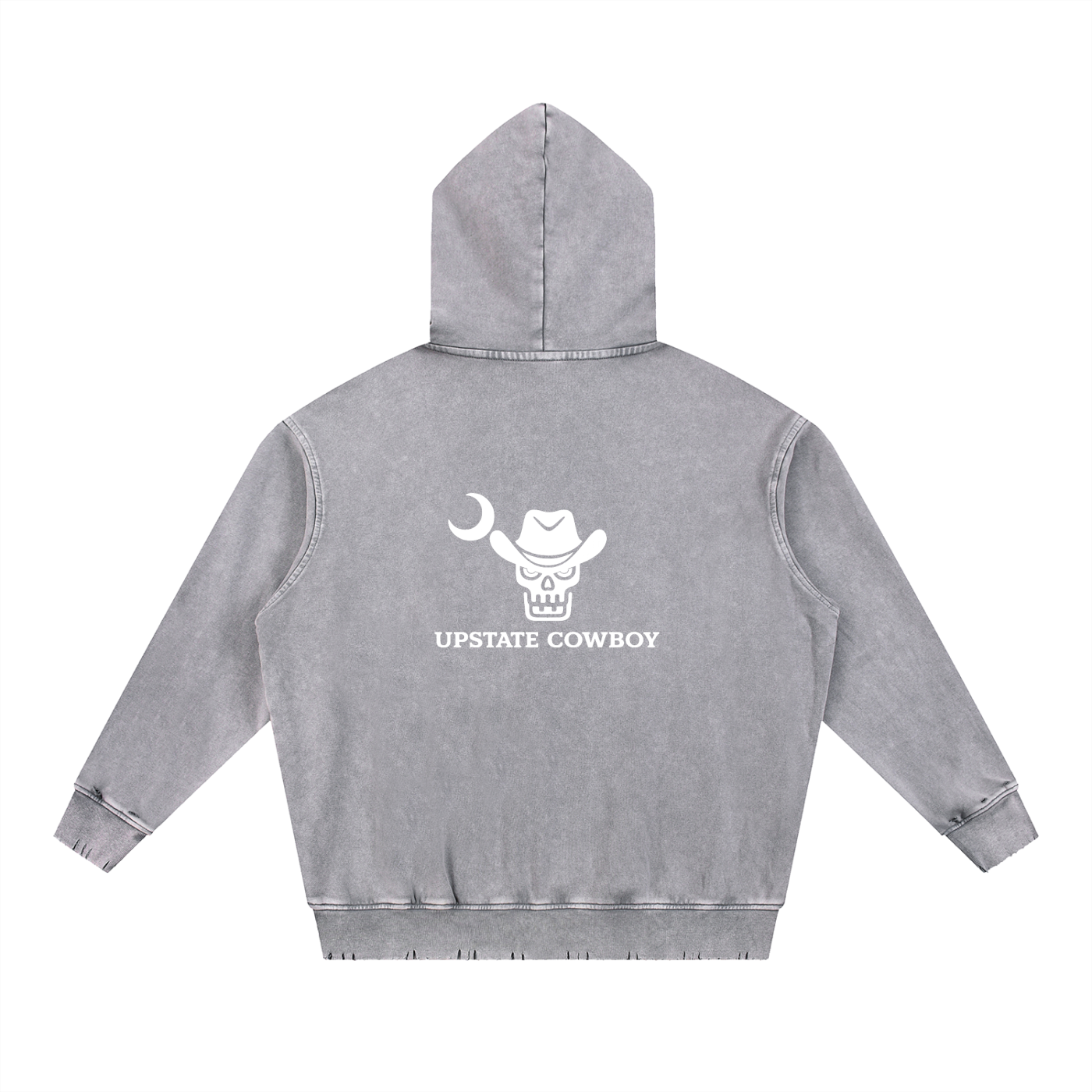 Snow Wash Hand-Frayed Heavyweight  Hoodie