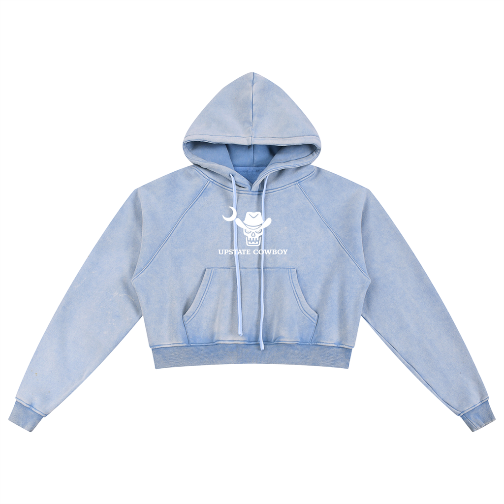 Upstate Cowboy Snow Washed Cropped Hoodie — Wildflower Collection