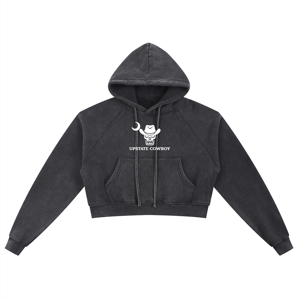 Upstate Cowboy Snow Wash Cropped Hoodie
