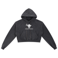 Upstate Cowboy Snow Wash Cropped Hoodie