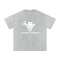 Snow Washed Oversized Cotton T-Shirt